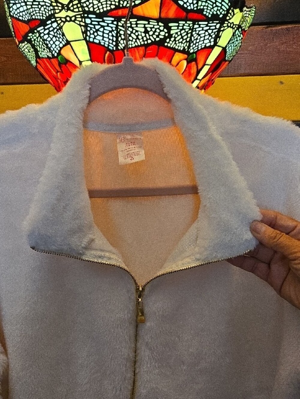 No Boundaries Cream Teddy Half-Zip Jacket🤍 Size XL - Picture 3 of 9
